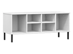 Zapatero patas metal Blanco 106x35x45cm Madera OSLO
