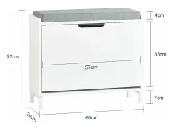 Zapatero Pequeño con 1 Solapa Organizador para Zapatos FSR151-K-W SoBuy ES