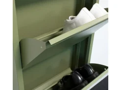 Zapatero Pisa de 3 puertas en metal verde. Se entrega montado.