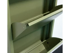 Zapatero Pisa de 3 puertas en metal verde. Se entrega montado.