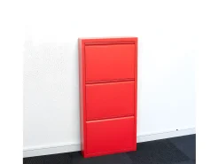 Zapatero Pisa de 6 puertas en metal rojo. Se entrega montado.