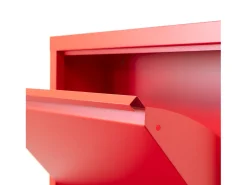 Zapatero Pisa de 6 puertas en metal rojo. Se entrega montado.