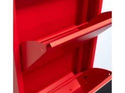 Zapatero Pisa de 6 puertas en metal rojo. Se entrega montado.