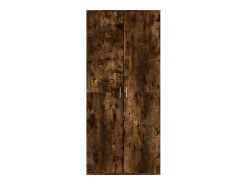 Zapatero roble ahumado 80x39x178 cm madera de ingeniería