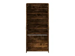 Zapatero roble ahumado 80x39x178 cm madera de ingeniería