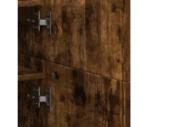 Zapatero roble ahumado 80x39x178 cm madera de ingeniería