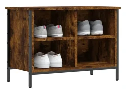 Zapatero roble ahumado 69x35x50 cm madera de ingeniería