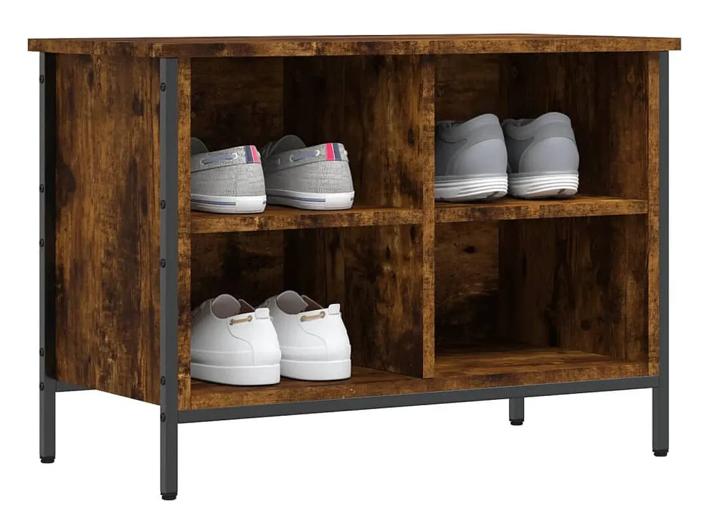 Zapatero roble ahumado 69x35x50 cm madera de ingeniería