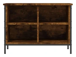 Zapatero roble ahumado 69x35x50 cm madera de ingeniería