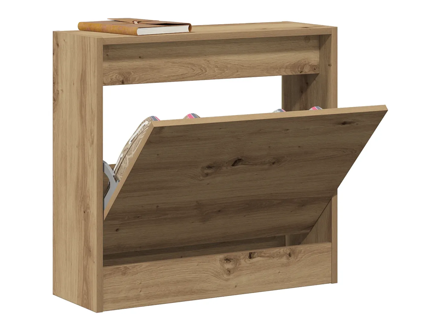 Zapatero Roble artesano 60x21x57 cm Madera de ingeniería