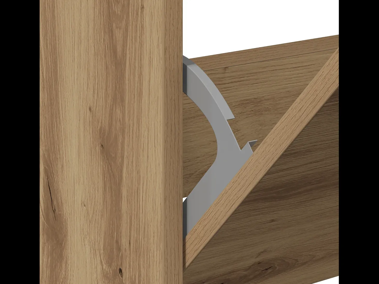 Zapatero Roble artesano 60x21x57 cm Madera de ingeniería