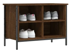 Zapatero roble marrón 69x35x50 cm madera de ingeniería