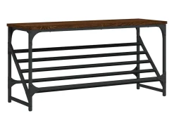 Zapatero roble marrón 90x30x45 cm madera de ingeniería