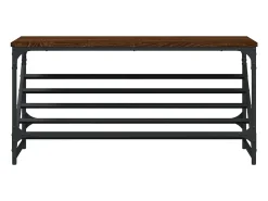 Zapatero roble marrón 90x30x45 cm madera de ingeniería