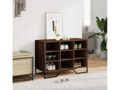 Zapatero roble marrón 90x38x61,5 cm madera de ingeniería