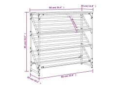 Zapatero roble marrón 90x30x85 cm madera de ingeniería