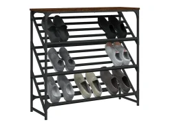 Zapatero roble marrón 90x30x85 cm madera de ingeniería