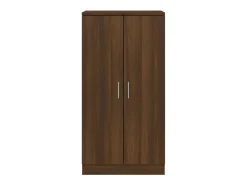 Zapatero Roble marrón 55x35x108cm Madera de ingeniería