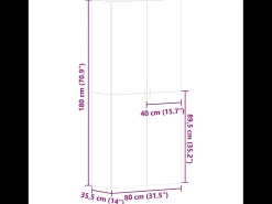 Zapatero roble Sonoma 80x35,5x180 cm Madera de ingeniería