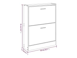 Zapatero Roble 59x17x81 cm Madera de ingeniería