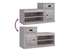 Zapatero Sonoma gris 100x42x60 cm madera de ingeniería