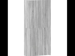 Zapatero Sonoma Gris 80x35,5x180 cm Madera de Ingeniería