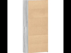 Zapatero Sonoma Gris 80x35,5x180 cm Madera de Ingeniería