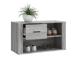 Zapatero Sonoma gris 80x35x45 cm Madera de ingeniería