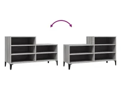 Zapatero Sonoma gris 102x36x60 cm Madera de ingeniería