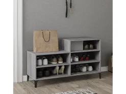 Zapatero Sonoma gris 102x36x60 cm Madera de ingeniería
