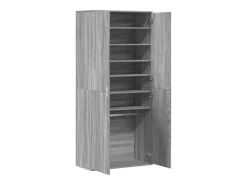 Zapatero Sonoma gris 80x39x178 cm madera de ingeniería