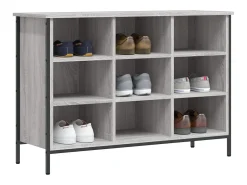 Zapatero Sonoma gris 100x35x70 cm madera de ingeniería