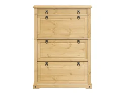 Zapatero 99x32x138 cm madera maciza de pino