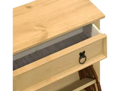 Zapatero 99x32x138 cm madera maciza de pino