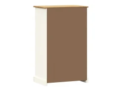 Zapatero 60x35x96 cm madera maciza de pino blanco