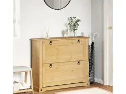 Zapatero 99x32x85 cm madera maciza de pino