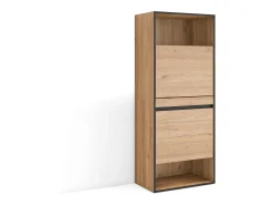 Zapatero, 60x35x145cm, Dormitorio, habitación, Mueble auxiliar, Roble