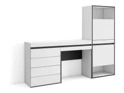 Zapatero, 187x35x145cm, Dormitorio, habitación, Cómoda, Cajonera, Tocador, Blanco