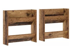 Zapateros de pared 2 uds Madera vieja 60x18x60 cm