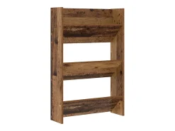 Zapateros de pared 2 uds Madera vieja 60x18x60 cm