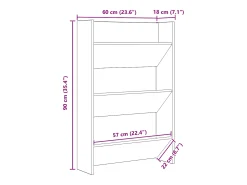 Zapateros de pared 2 uds Madera vieja 60x18x60 cm