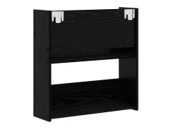 Zapateros de pared 2 uds Roble negro 60 x 18 x 60 cm