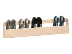 Zapateros de pared 2 uds 110x9x23 cm Pino macizo