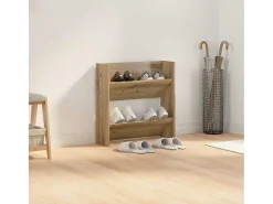 Zapateros de pared, roble artesanal, 60 x 18 x 60 cm