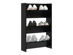 Zapateros de pared Roble negro 60 x 18 x 60 cm