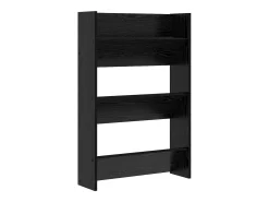 Zapateros de pared Roble negro 60 x 18 x 60 cm