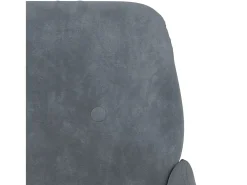 Zarina Sillón de terciopelo gris oscuro 62x79x79 cm