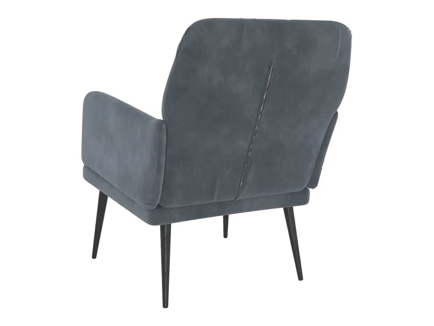 Zarina Sillón de terciopelo gris oscuro 62x79x79 cm