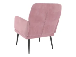 Zarina Sillón de terciopelo rosa 62x79x79 cm