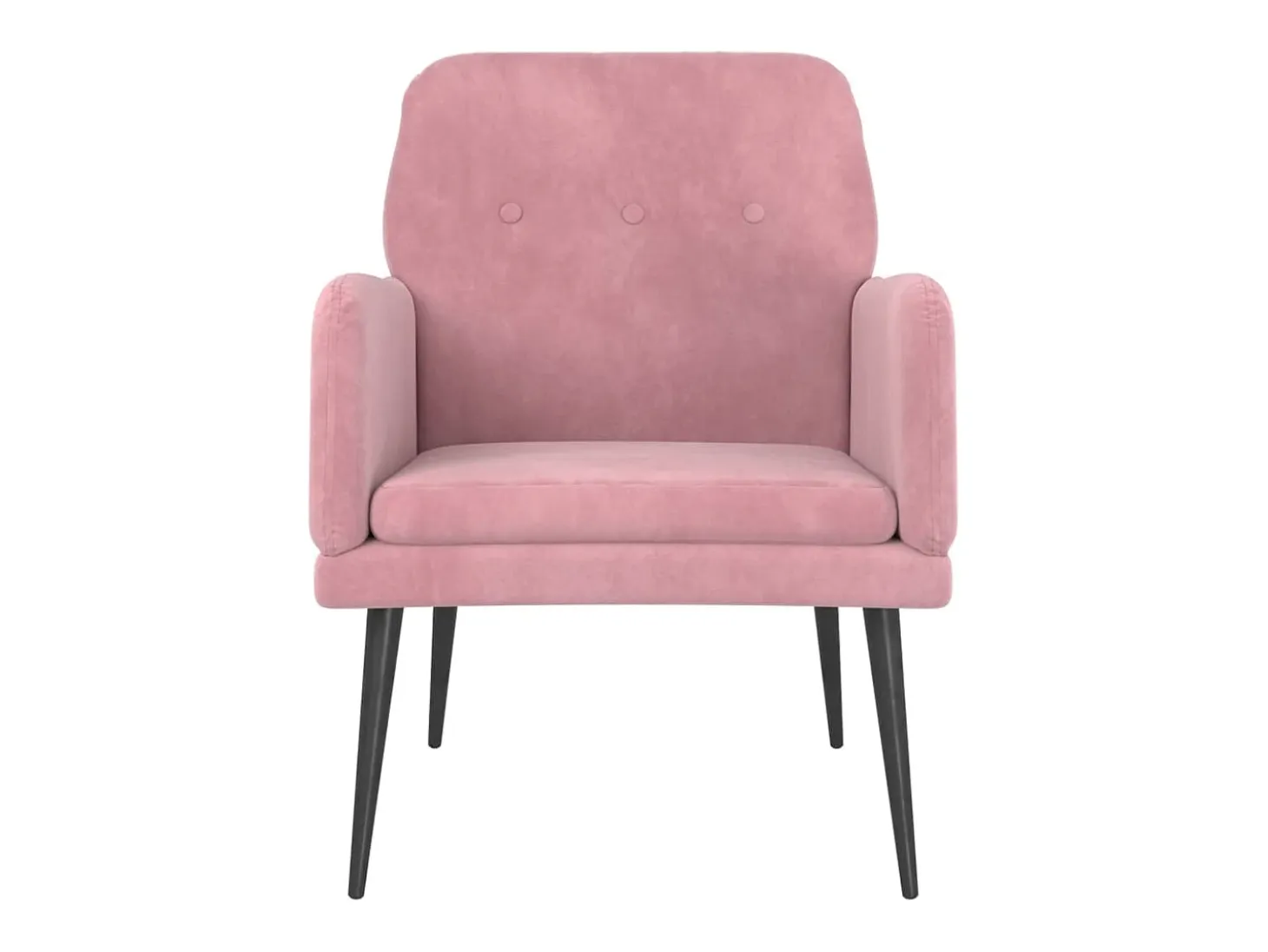 Zarina Sillón de terciopelo rosa 62x79x79 cm